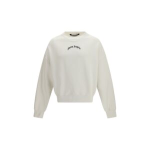 Chic Beige Soft Cotton Logo Sweatshirt designed by Palm Angels
