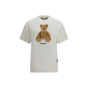 Stylish Beige Cotton Bear T-Shirt designed by Palm Angels
