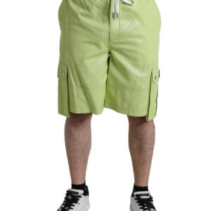 Light Green Cotton Cargo Bermuda Shorts by Dolce&Gabbana