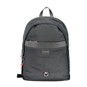 Black Polyester Men Backpack designed by Tommy Hilfiger