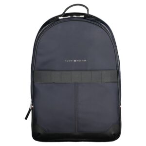 Blue Polyester Men Backpack designed by Tommy Hilfiger
