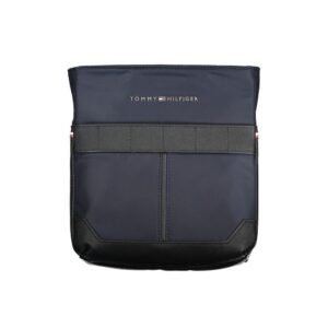 Blue Polyurethane Men's Shoulder Bag