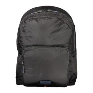 Trendy Black Nylon Backpack designed by Tommy Hilfiger