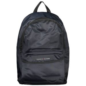 Blue Polyester Men Backpack designed by Tommy Hilfiger