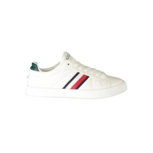 Stylish White Leather Men Sneakers designed by Tommy Hilfiger