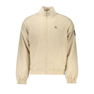 Trendy Beige Polyamide Men Jacket designed by Calvin Klein