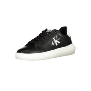 Chic Nero Leather Men Sneakers designed by Calvin Klein