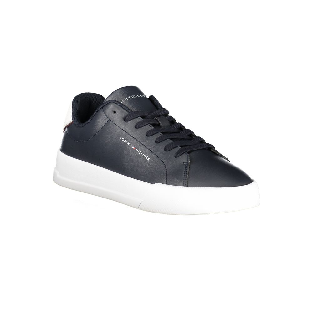 Blue Leather Men Sneaker - Image 2