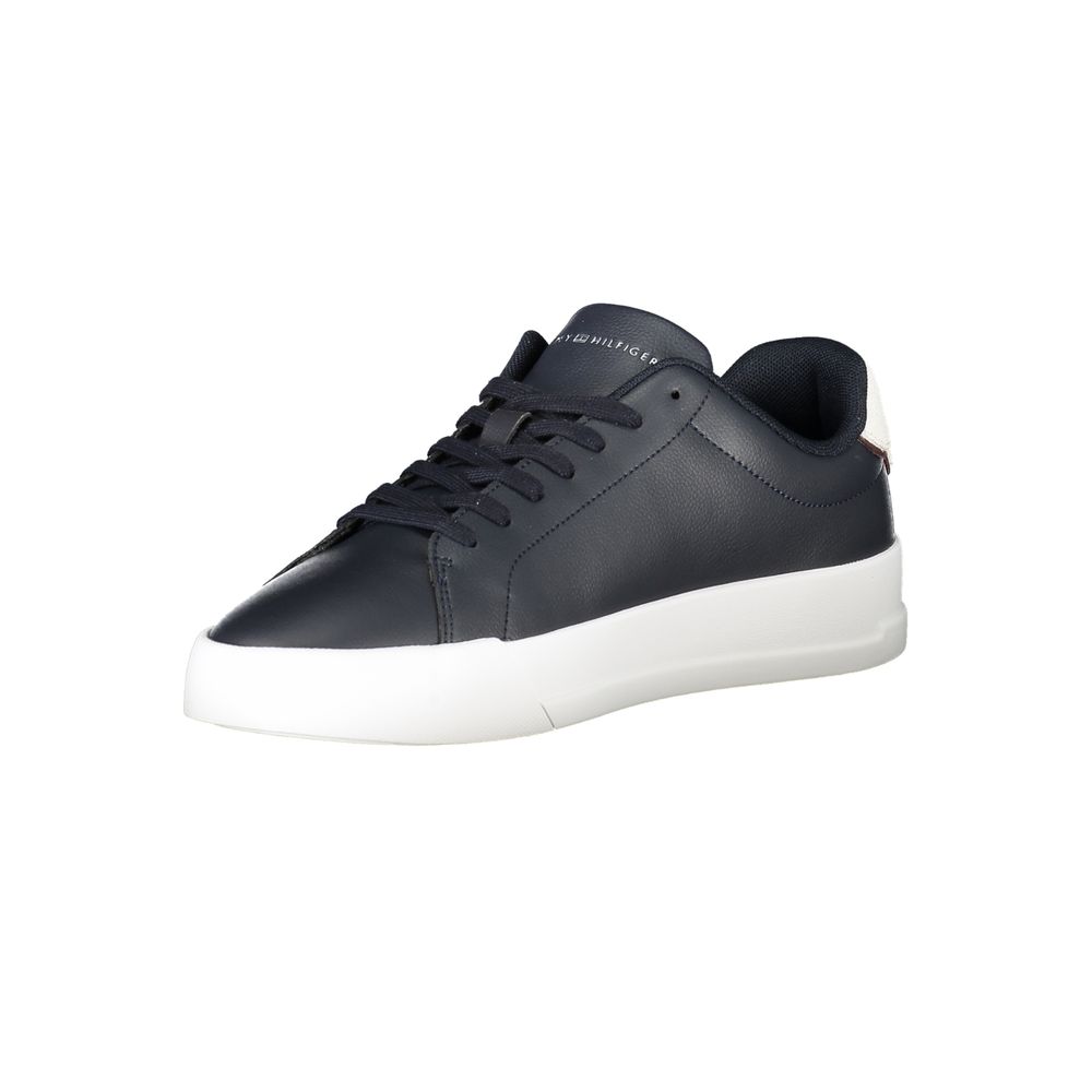 Blue Leather Men Sneaker - Image 3