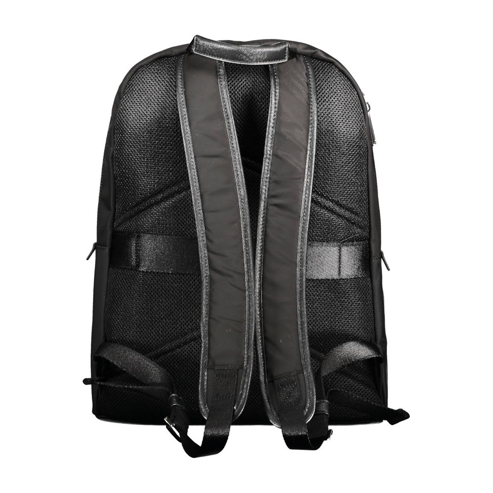 Black Polyester Men Backpack - Image 2