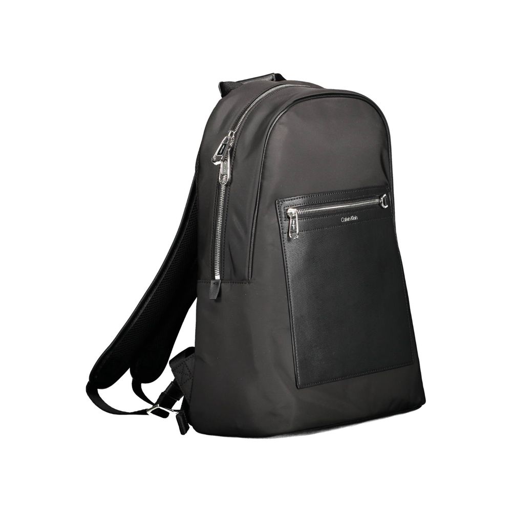 Black Polyester Men Backpack - Image 3