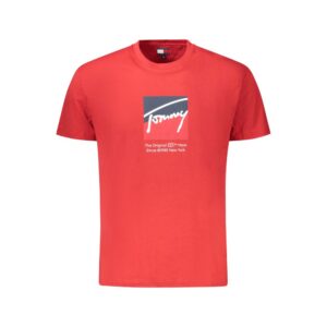 Red Cotton Men T-Shirt