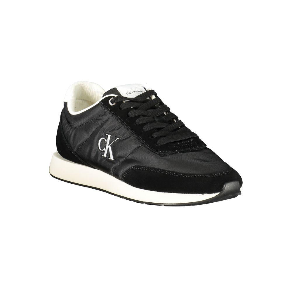 Black Polyester Men Sneaker - Image 2
