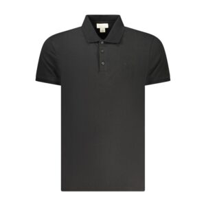 Black Cotton Men Polo Shirt