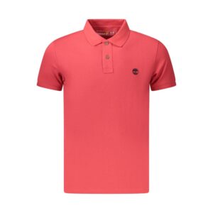 Red Cotton Men Polo Shirt