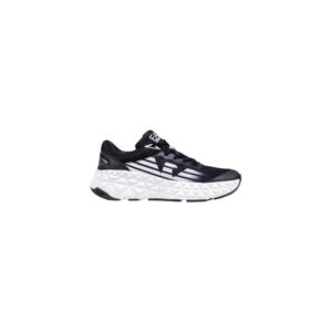 Black And White Low Top Athletic Sneakers by Emporio Armani