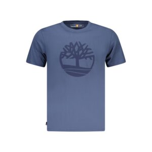 Blue Cotton Men T-Shirt