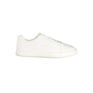 White Polyurethane Men Sneaker