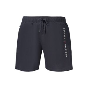 Blue Polyester Men's Short