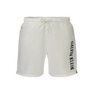 White Polyester Men's Swim Short designed by Calvin Klein