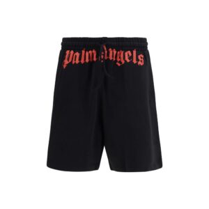 Black Cotton Bermuda Shorts