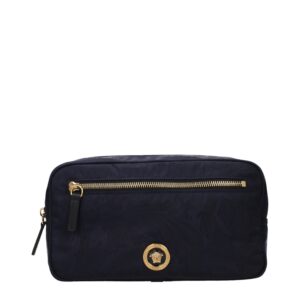 Opulent Blue Fabric Mens Backpack designed by Versace