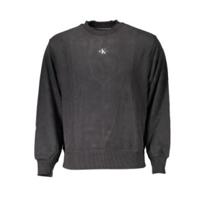 Black Cotton Men Sweatshirt