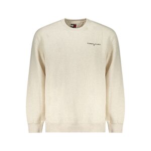 Beige Cotton Men Sweatshirt