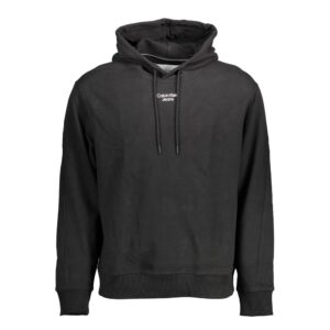 Black Cotton Men Sweatshirt