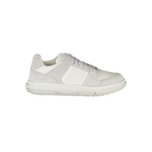White Polyurethane Men Sneaker