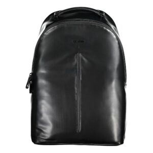 Black Polyester Men's Backpack
