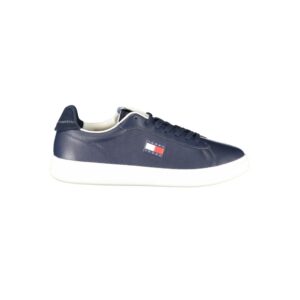 Blue Polyurethane Men Sneaker