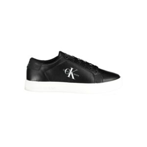 Black Polyester Men's Sneaker