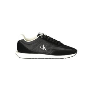 Black Polyester Men Sneaker
