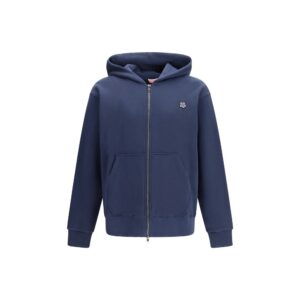Classic Blue Soft Cotton Boke Flower Hoodie designed by Kenzo