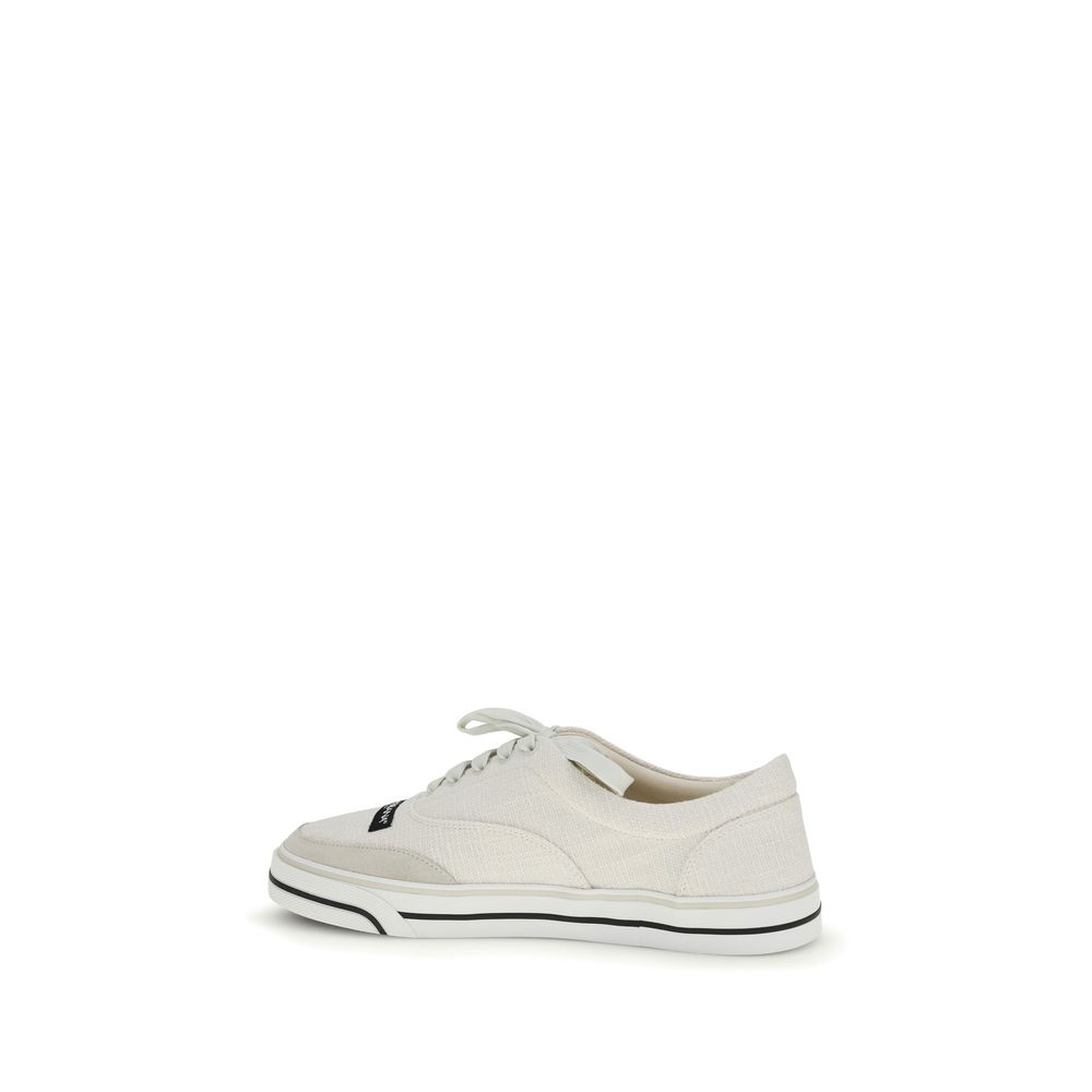 Chic White Linen Low Top Sneakers designed by Dolce&Gabbana - Image 3