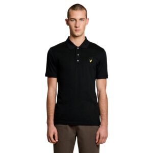 Smart Black Cotton Polo Shirt designed by Lyle&Scott