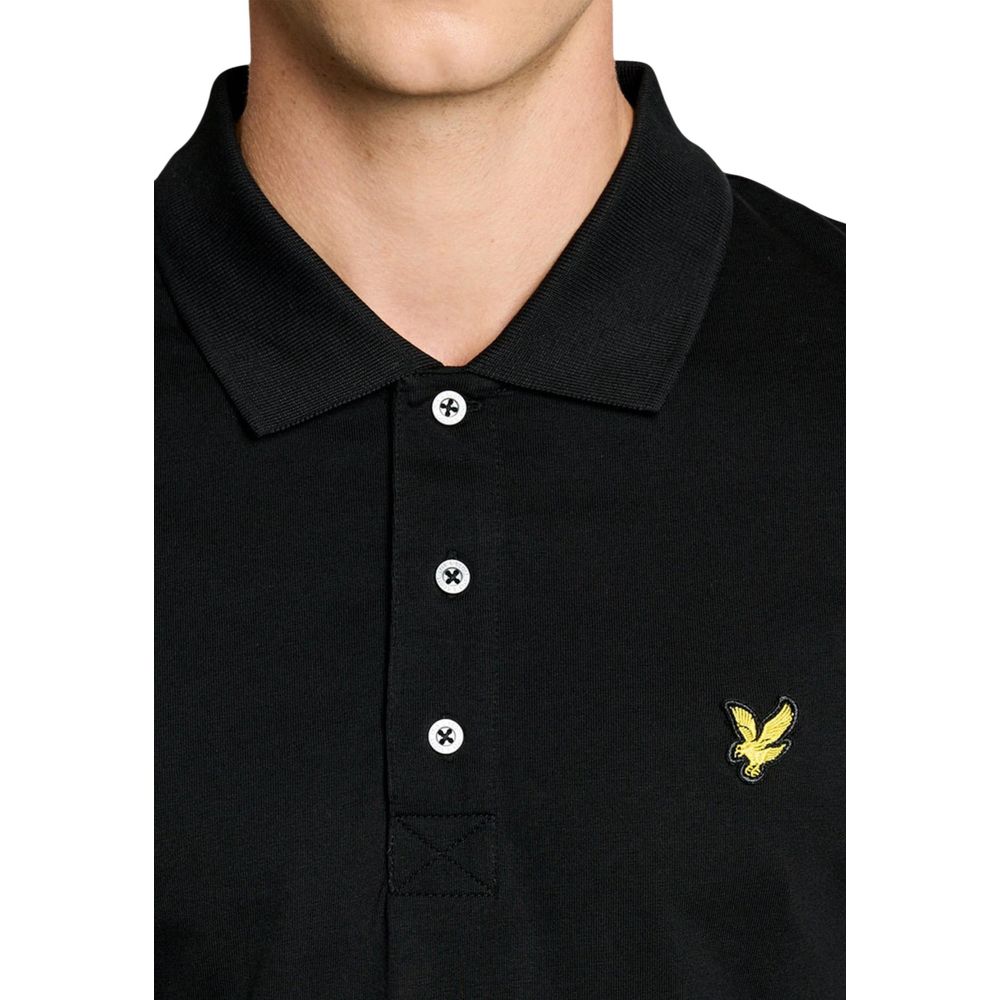 Smart Black Cotton Polo Shirt designed by Lyle&Scott - Image 3