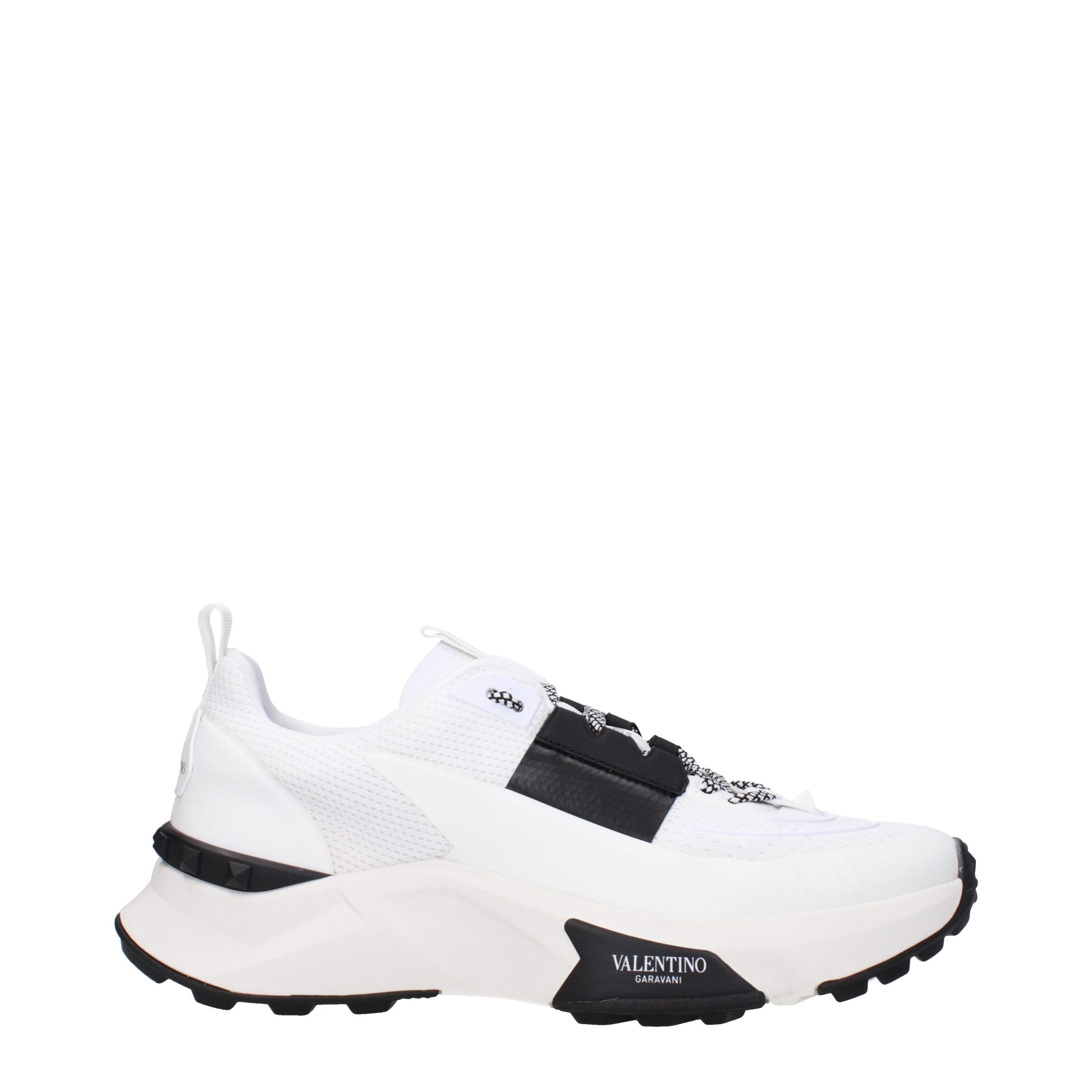 Elegant White Fabric Athletic Sneakers by Valentino Garavani
