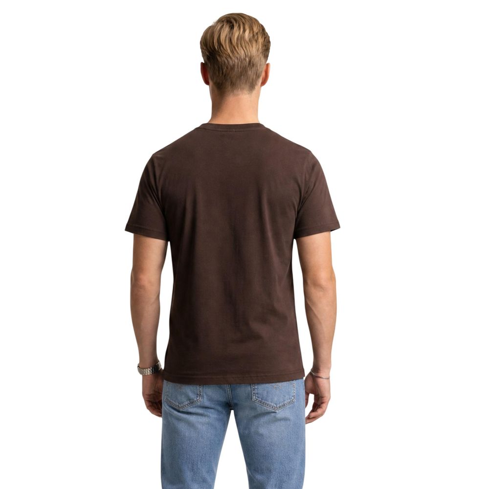 Stylish Brown Soft Cotton T-Shirt designed by Lyle&Scott - Image 3