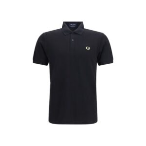 Original Black Cotton Polo Shirt designed by Fred Perry