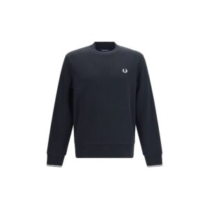 Trendy Black Cotton Sweatshirt designed by Fred Perry