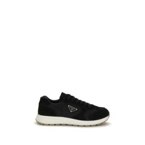 Elegant Black Low Top Athletic Sneakers designed by Prada