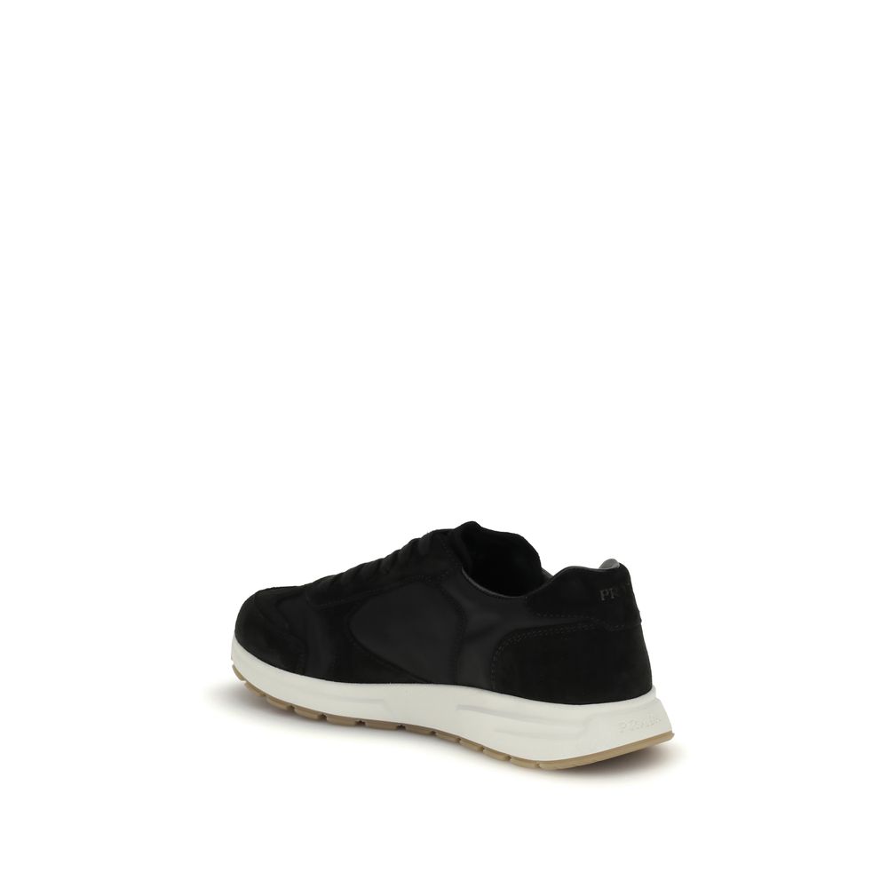 Elegant Black Low Top Athletic Sneakers designed by Prada - Image 3