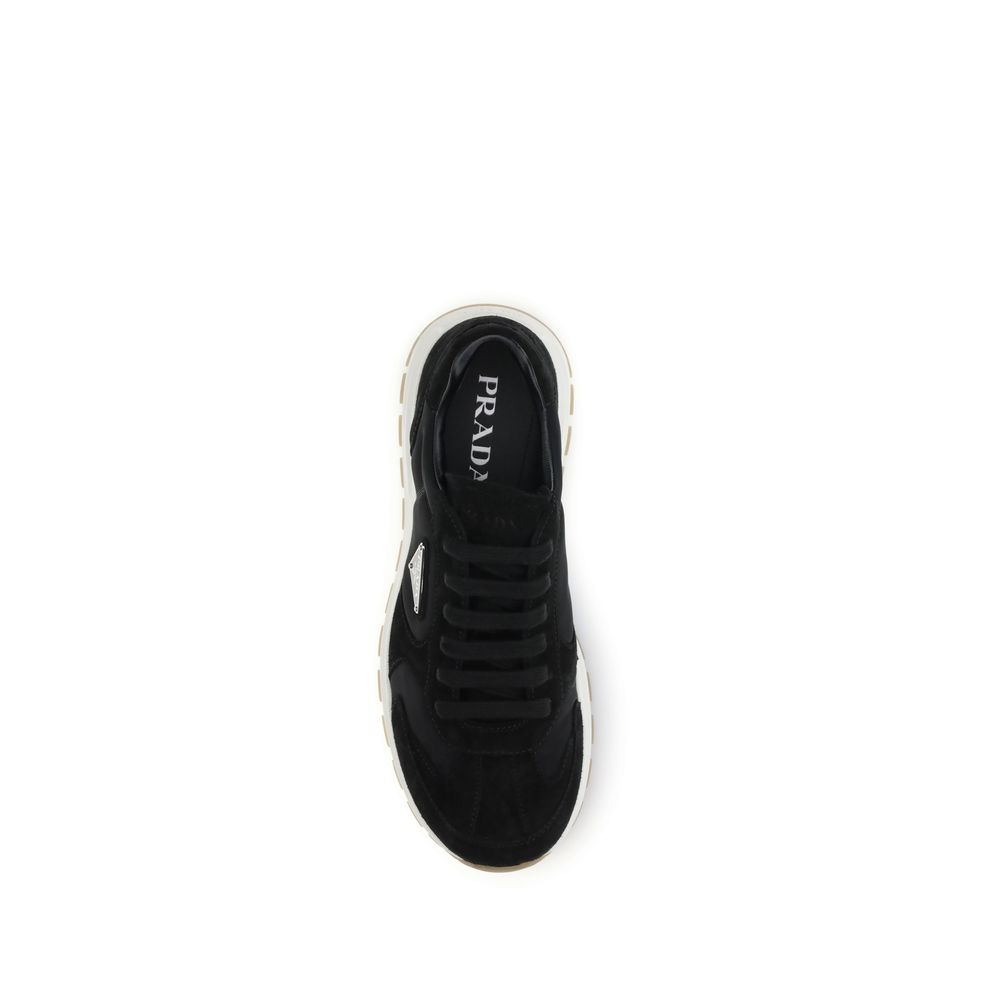 Elegant Black Low Top Athletic Sneakers designed by Prada - Image 4