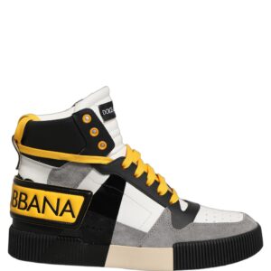 Multicolor Leather High Top Sneakers Shoes