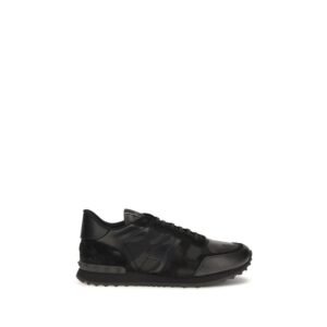 Black Low Top Athletic Sneakers designed by Valentino Garavani