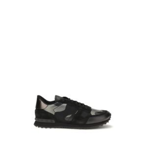 Black Low Top Athletic Sneakers designed by Valentino Garavani