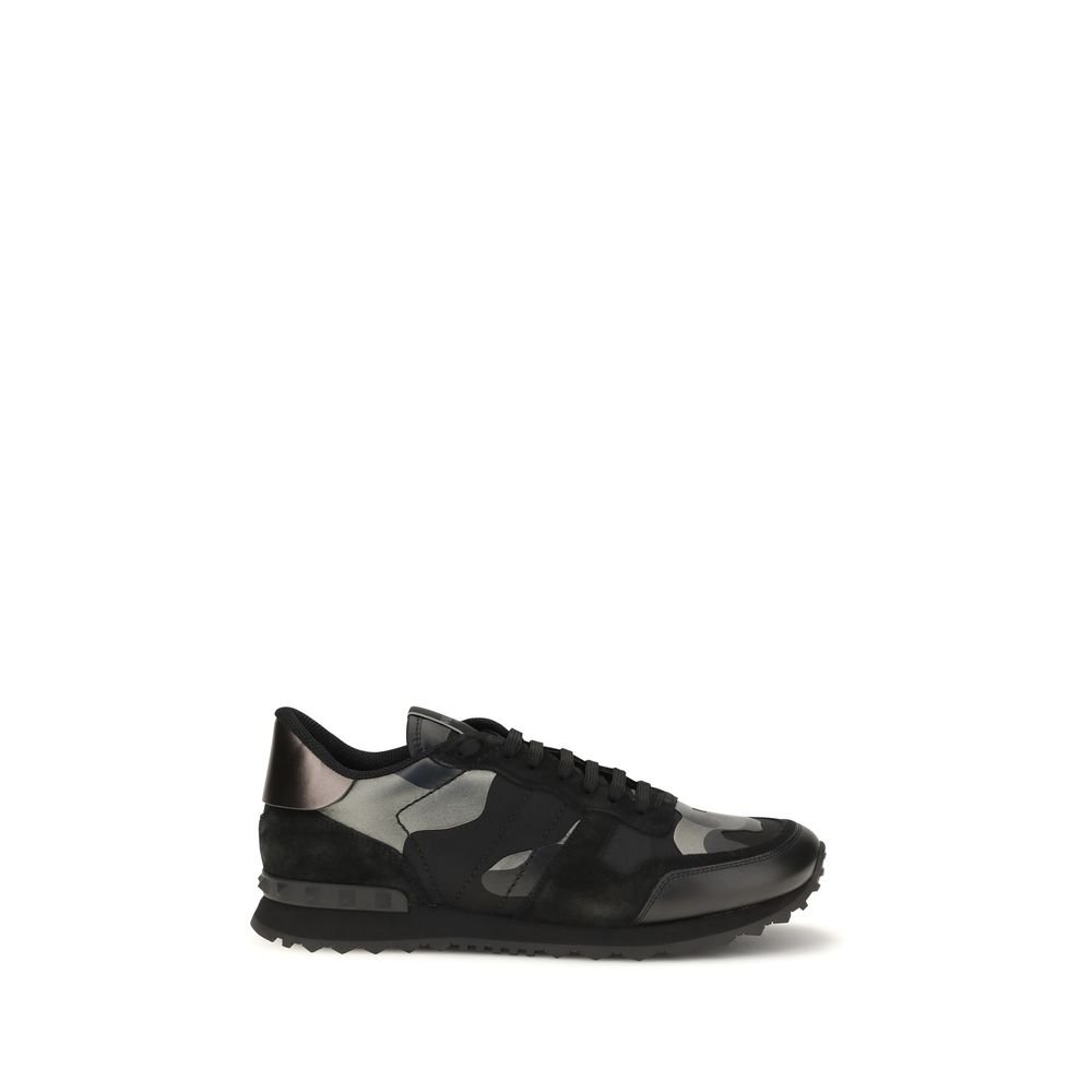 Black Low Top Athletic Sneakers designed by Valentino Garavani