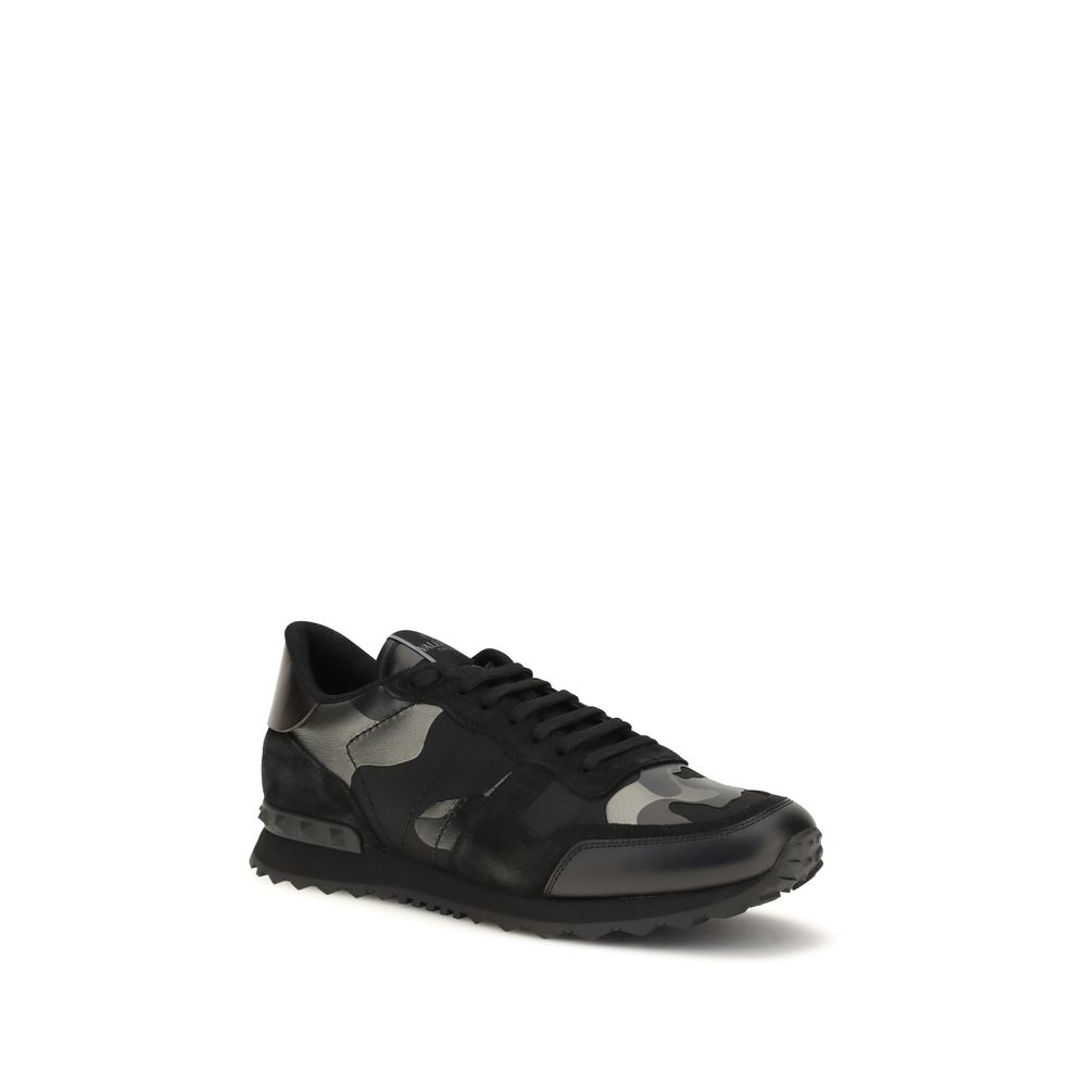 Black Low Top Athletic Sneakers designed by Valentino Garavani - Image 2